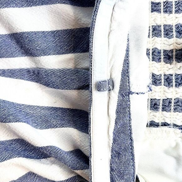 American Eagle Jumpsuit Romper Womens S Strapless  Blue White Striped - Picture 5 of 8